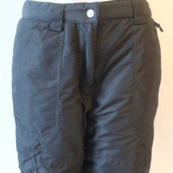 Womens Climate Control Black Cargo Pockets Ankle Zip Ski Snow Pants S * - Picture 4 of 10
